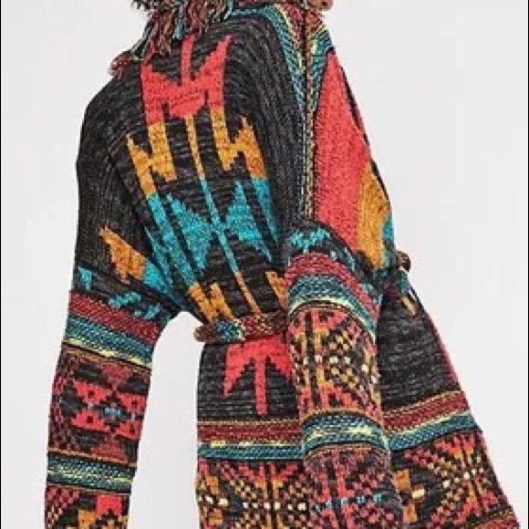 NWOT Free People Wild Wild West Cardigan Sweater M/L Z207-32 - Picture 4 of 9